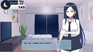 she got really horny playing with megu in this naked 3d japanese hentai game ep 5