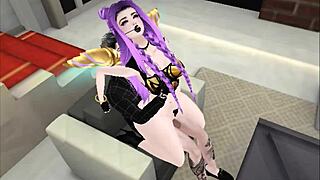 Overwhelmed by desire for Akali KDA in this 3D hardcore hentai with big cock action from League of Legends fantasy.