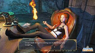 Wild party for anime woman