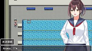 Garoto Snags Protagonist's Swimsuit for Outdoor Masturbation in Class President Part 3