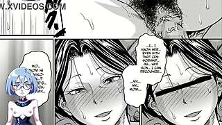 Oh man, this Japanese milf gets totally dominated with 3D oppai tits in the game, so hot! 😈