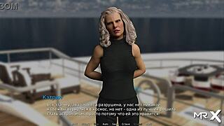 In waterworld, this tight bikini milf from aqua anime gets fucked hard in the cabin with her teen friend