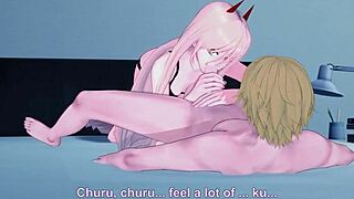 पावर चेनसॉ मैन हेंटाई 3D अनसेंसरड मिशनरी राइडिंग बिग टिट्स के साथ