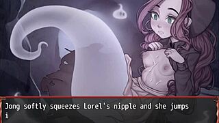 Harem in another world hentai game episode 17 with tiny tits ghost maid squirting as pervert