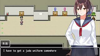 Garoto Snags Protagonist's Swimsuit for Outdoor Masturbation in Class President Part 3