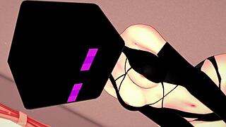 Enderwoman in red fishnet parody
