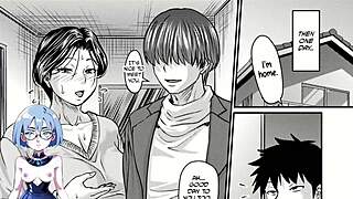 Oh man, this Japanese milf gets totally dominated with 3D oppai tits in the game, so hot! 😈