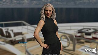 In waterworld, this tight bikini milf from aqua anime gets fucked hard in the cabin with her teen friend