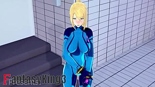 Samus Aran in bikini gets wild sex in Metroid fantasy!