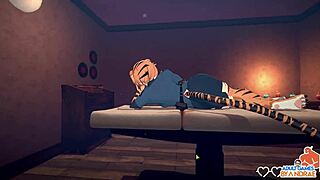 वैलरी ऑर्क्स के बड़े लंड को कम स्क्वर्टिंग ऐसफकिंग बीडीएसएम मंगा मेच्योर ऐनिमे सीन में फेस करती है