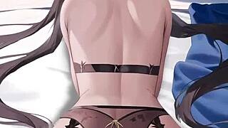 Hentai story unfolds with intense anal action in every scene.