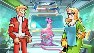 Cartoon porn with space beauty
