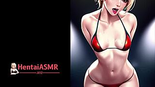 Blonde Hentai Slut Reaches Intense Orgasm in Sexy Gallery Scene. Her Body Shakes!