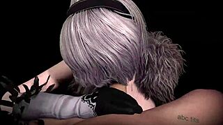 2B delivers intriguing handjob and blowjob in Nier Automata 3D cartoon