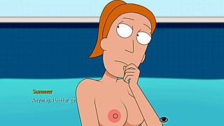 अरे, रिक एंड मोर्टी में बेथ, मोर्टी, समर और मोर्टिशिया के साथ फैमिली पूल डे—वापस घर का रास्ता, कोई कमेंट्री नहीं! 😎