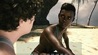 कर्वी एबोनी गॉडेस बीच पर इंटररेसियल सेक्स का मजा लेती है टेल्स फ्रॉम अनएंडिंग वॉइड 45 में