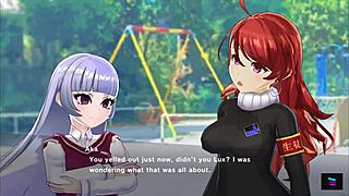 redhead babe in magicami rides cowgirl style with big tits bouncing in anime hentai as vampire all grown up