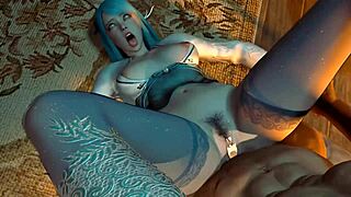 Asian cosplay girl gets big cock surprise