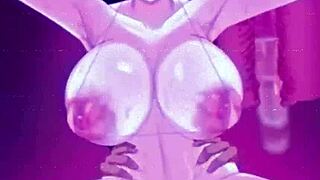 Komi Surrounded By Many Big Monster Cocks And Tits In Detailed Hentai Action