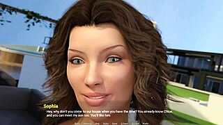 Fucking the slutty milf neighbor in Away From Home 1 gameplay