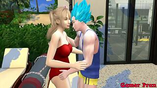 vegeta, mikasa, and misa ignite a wild trio under the sun in anime porn