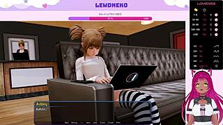 vtuber lewdneko plays harem hotel part 12 with cute elf maid in bdsm.