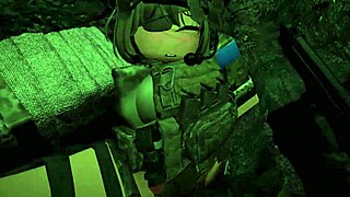 War zone facial for cartoon soldier