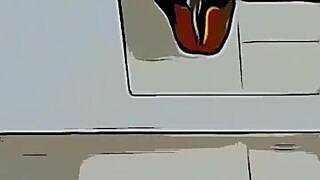 Cartoon intern on vacation agrees to date professor for cash. He finishes in her mouth with a wild climax.