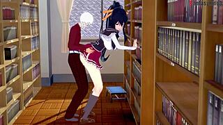 Akeno Himejima gets down in the library with HS DxD NTR madness. Full 1hr fantasy movie on Sheer Fantasyking3!