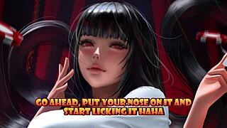 jabami yumeko catches your cheating in hentai femdom joi dice game with feet humiliation