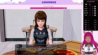 vtuber lewdneko plays harem hotel part 12 with cute elf maid in bdsm.