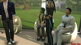 नवविवाहित पत्नी ब्राइडल ड्रेस में फोटो सेशन के दौरान ककॉल्ड हसबैंड के बगल में बंग की जाती है