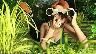 Busty 18 साल की red head sorority president cheating पकड़ती है.