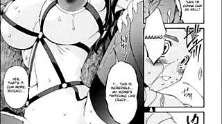 In this Gundam parody, the manga slideshow features lactating pregnant girls with glasses in extreme erotic milk scenes.