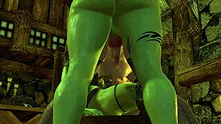 तीव्र भावनाएं जब सिसी लेडीबॉय एल्फ फुटा शेमेल ऑर्क्स द्वारा पाउंडेड होती है