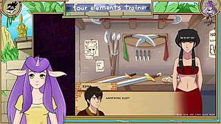 in avatar the last airbender four elements trainer part 34, mai reaches anal orgasm with monster cock