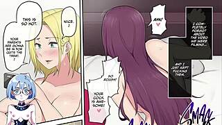 इन इमाइज़ुमिस हाउस, गाल्स गैदर फॉर सम बिग टिट्स ओप्पाई फन इन दिस मंगा-स्टाइल एनिमे गेम विथ जापानीज हेंटाई वाइब्स