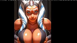 Ahsoka parody in Star Wars delivers intense doggystyle in 3D!