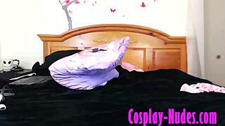 WOW, Sexy Cosplay Girl SHOWS IT ALL in Petite Anime Undressing!