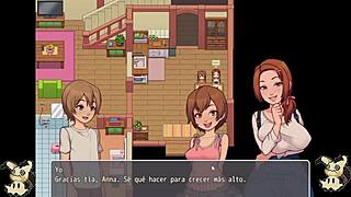 Giving a massage to auntie in hentai game, director’s wild! 😜