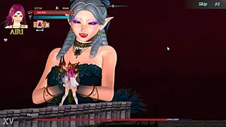 Airi gets licked by giant lady in Guilty Hell 2 hentai game erotic video