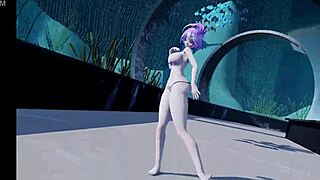 feeling crazy with mmd r18 marine deep blue strip