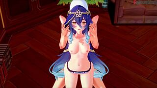 Layla Sneaks Sex in Jean's Office for Genshin Impact Fantasy