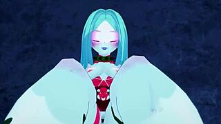 Rebecca's POV Sex in Night City. Free Cyberpunk Fantasy with Big Tits Action!