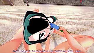 Gwen Fucking Hard On Beach In Free POV Fantasy!