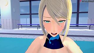 सेमस अरान मीट्रॉइड फैंटेसी एप3 में पूल के पीछे बांगिंग