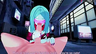 Rebecca's POV Sex in Night City. Free Cyberpunk Fantasy with Big Tits Action!