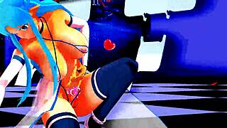 Look, check out this anime girl dancing around half-naked in a wild, seductive routine that leaves nothing to the imagination