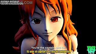 Nami Gets Pounded Hard by Luffy in Intense One Piece Action with Big Tits and Creampie