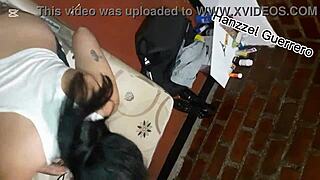 Peruvian huge cock stretches wide in wild Latina assplay game.